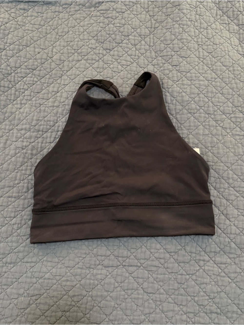 High Neck Black Long Line Energy Sports Bra